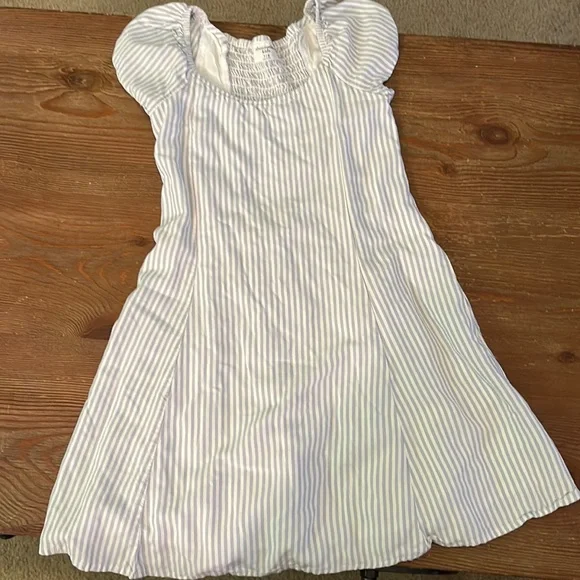 blue and white maxi dress Sail to Sable Flutter Sleeve Eyelet Midi Dress